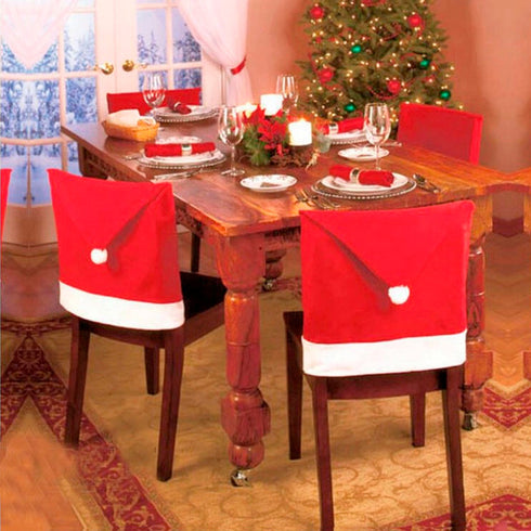 Christmas Velvet Chair Cover - Set of 4 - Uncommongifts.in